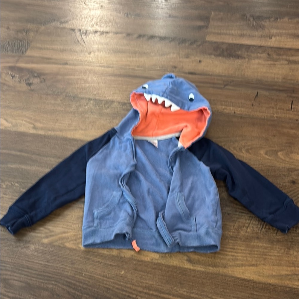 Carter's Blue and Orange Dinosaur Hoodie